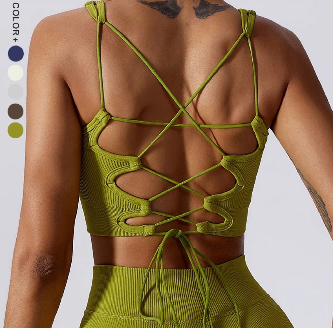Cross Back Seamless Yoga Set