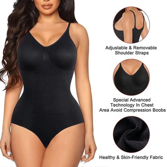 Seamless Slimming Shaper Full Faja Bodysuit